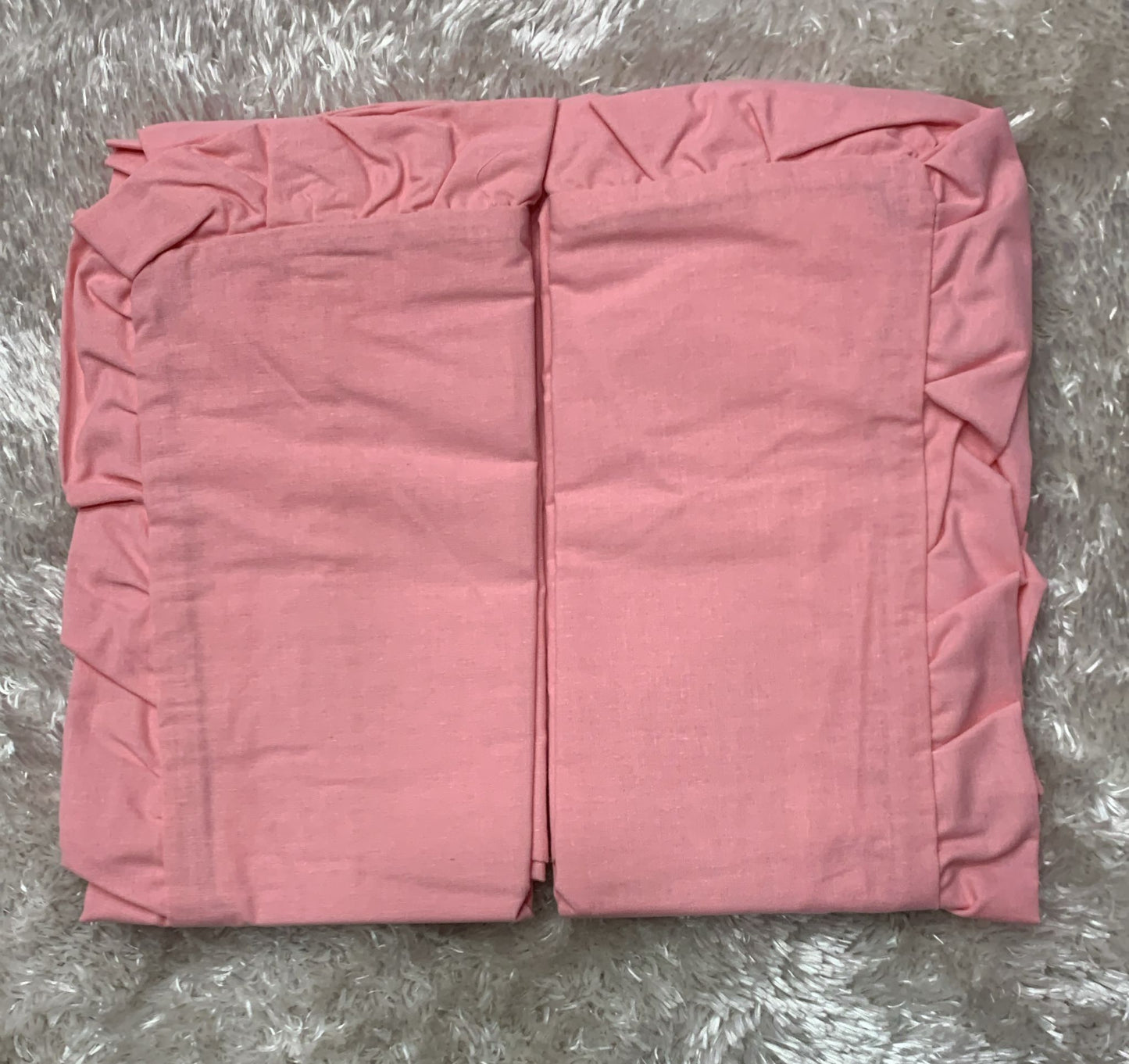 coppia di federe con volant 52x82cm in cotone