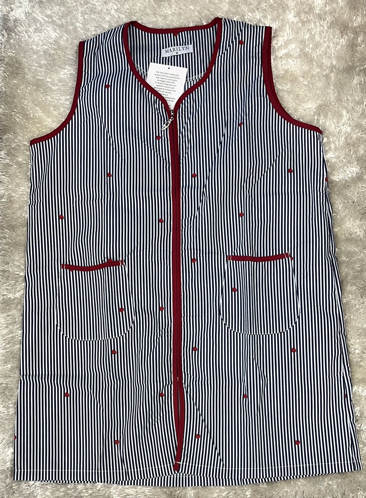 Camice con zip da casa donna in cotone spalla larga e tasche . Disponibile in varie fantasie