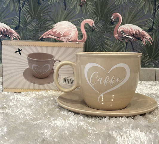 Tazzone più piattino  Fantasia caffè