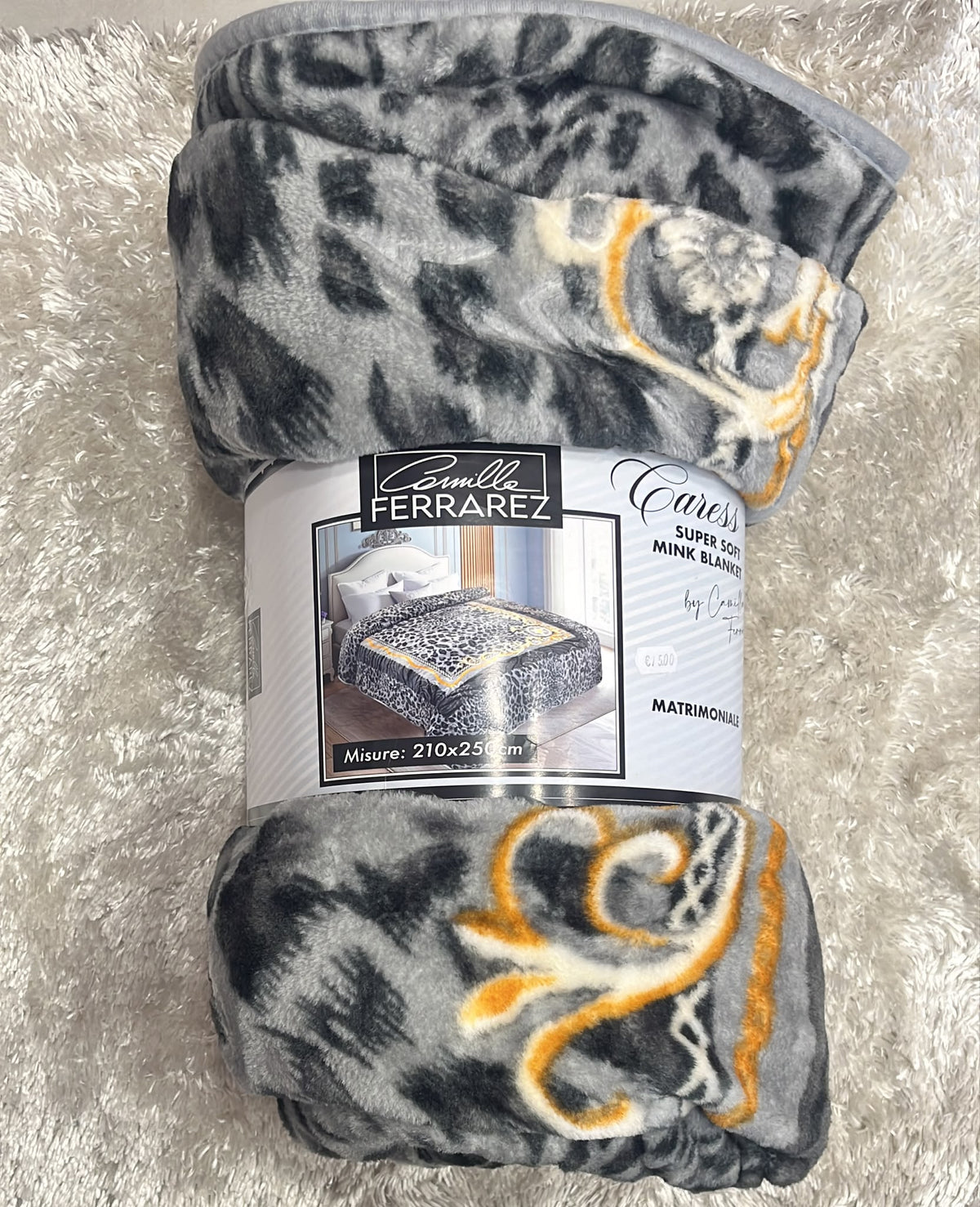 coperta spagnola  Matrimoniale 210x250cm caldo e morbido (  ispirato manta di lana )  Fantasia leopardato