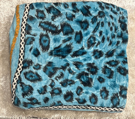 coperta spagnola  Matrimoniale 210x250cm caldo e morbido (  ispirato manta di lana )  Fantasia leopardato