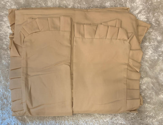 completo letto matrimoniale con volant in microfibra composto da un lenzuolo di sopra con volant 250x280 cm un lenzuolo sotto con angoli 180x200 cm +25 cm due federe con volant
