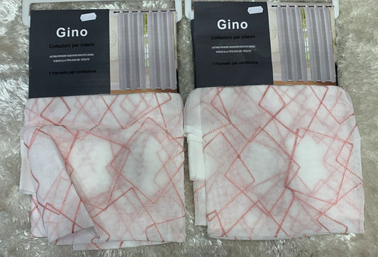 coppia di tende gino per interni velate 140x280cm
