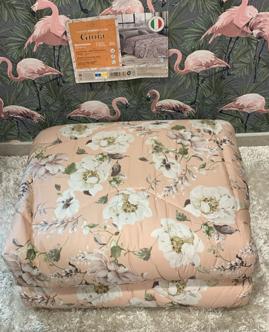 trapunta matrimoniale GIOIA effetto piuma con imbottitura resinata  260x260cm super morbida super calda  per affrontare questo inverno
