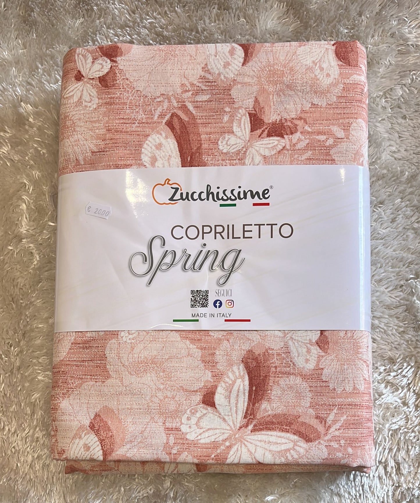 Copriletto spring matrimoniale fantasia farfalle 260x265cm