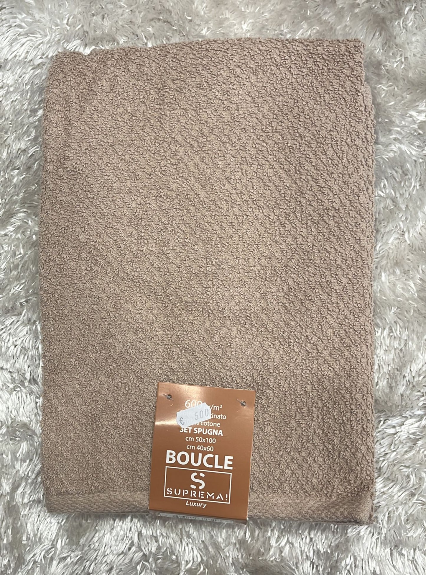 Set spugna 1+ 1 viso è ospite boucle  50x100cm 40x60cm