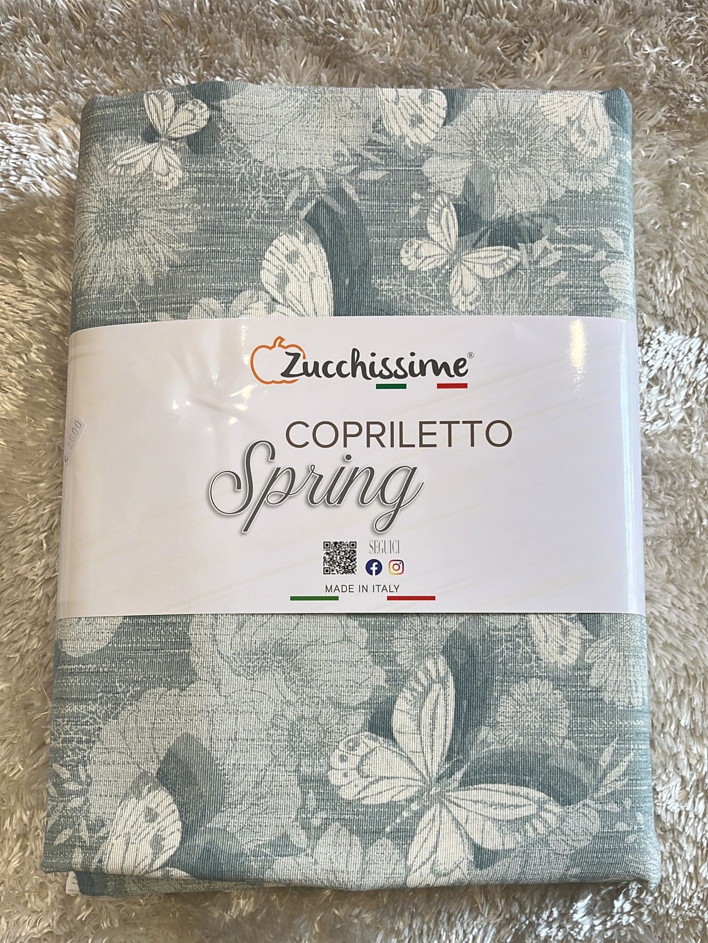 Copriletto spring matrimoniale fantasia farfalle 260x265cm