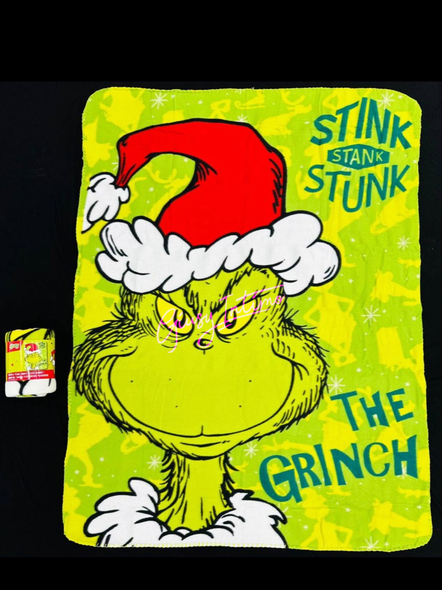 Plaid Grinch  Natalizio mis 100x140 Simpatico e super caldo Ottima idea regalo