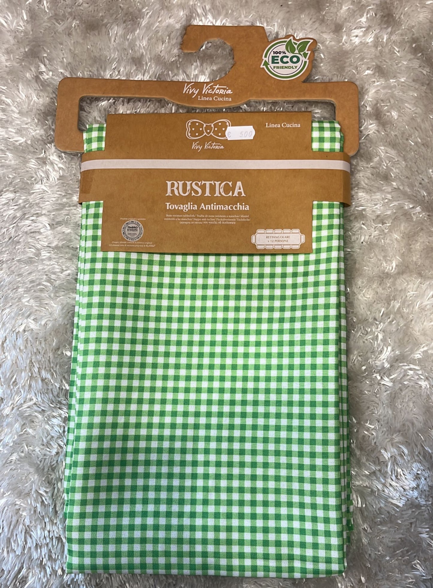 Tovaglia antimacchia rettangolare  X12  Fantasia Quadretti