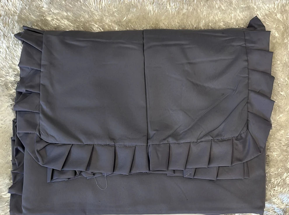 completo letto matrimoniale con volant in microfibra composto da un lenzuolo di sopra con volant 250x280 cm un lenzuolo sotto con angoli 180x200 cm +25 cm due federe con volant