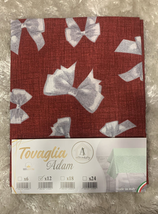 tovaglia in cotone x 12 posti disponibili in varie fantasie e colori
