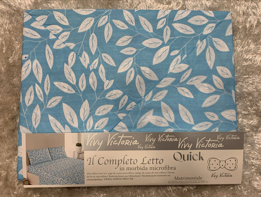 completo letto matrimoniale in morbida fantasia  lenzuola di sotto con angoli 180x200+25cm lenzuola di sopra 240x280cm 2 federe 52x82 cm