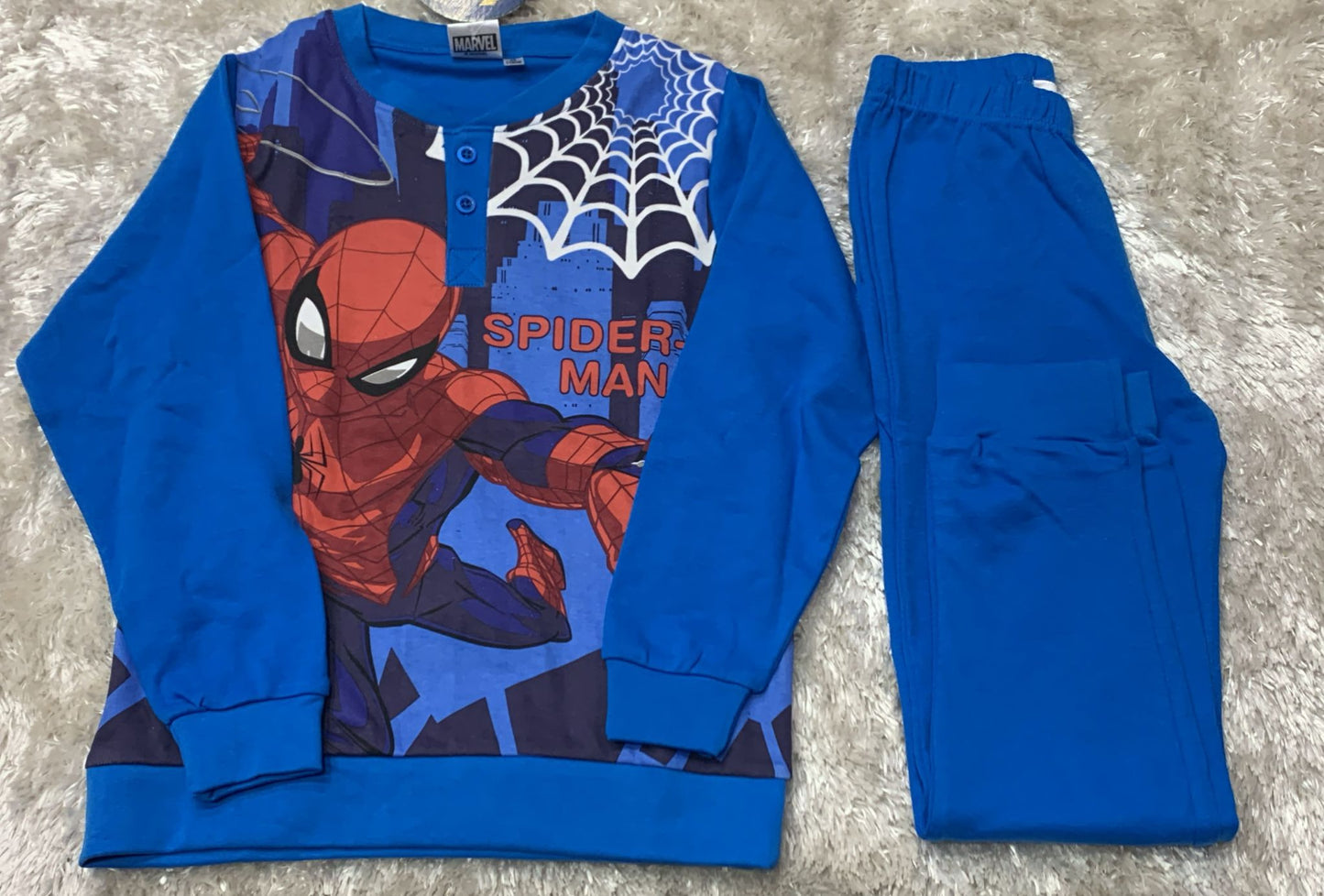 pigiama caldo cotone bimbo  fantasia spider man