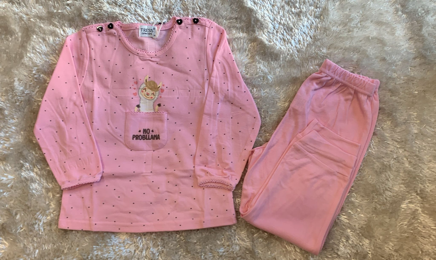 pigiama bimba caldo cotone fantasia lama
