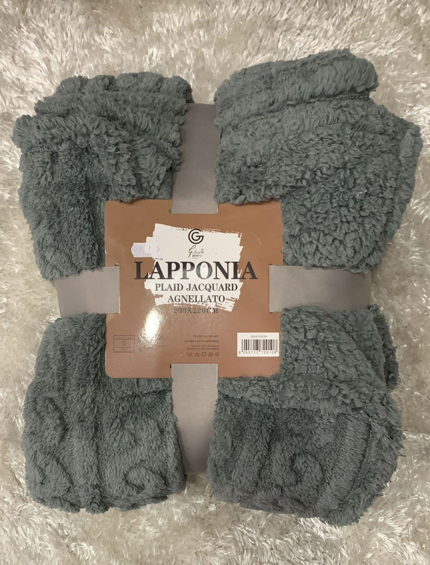 plaid LAPPONIA agnellato super soffice e caldo  200x220