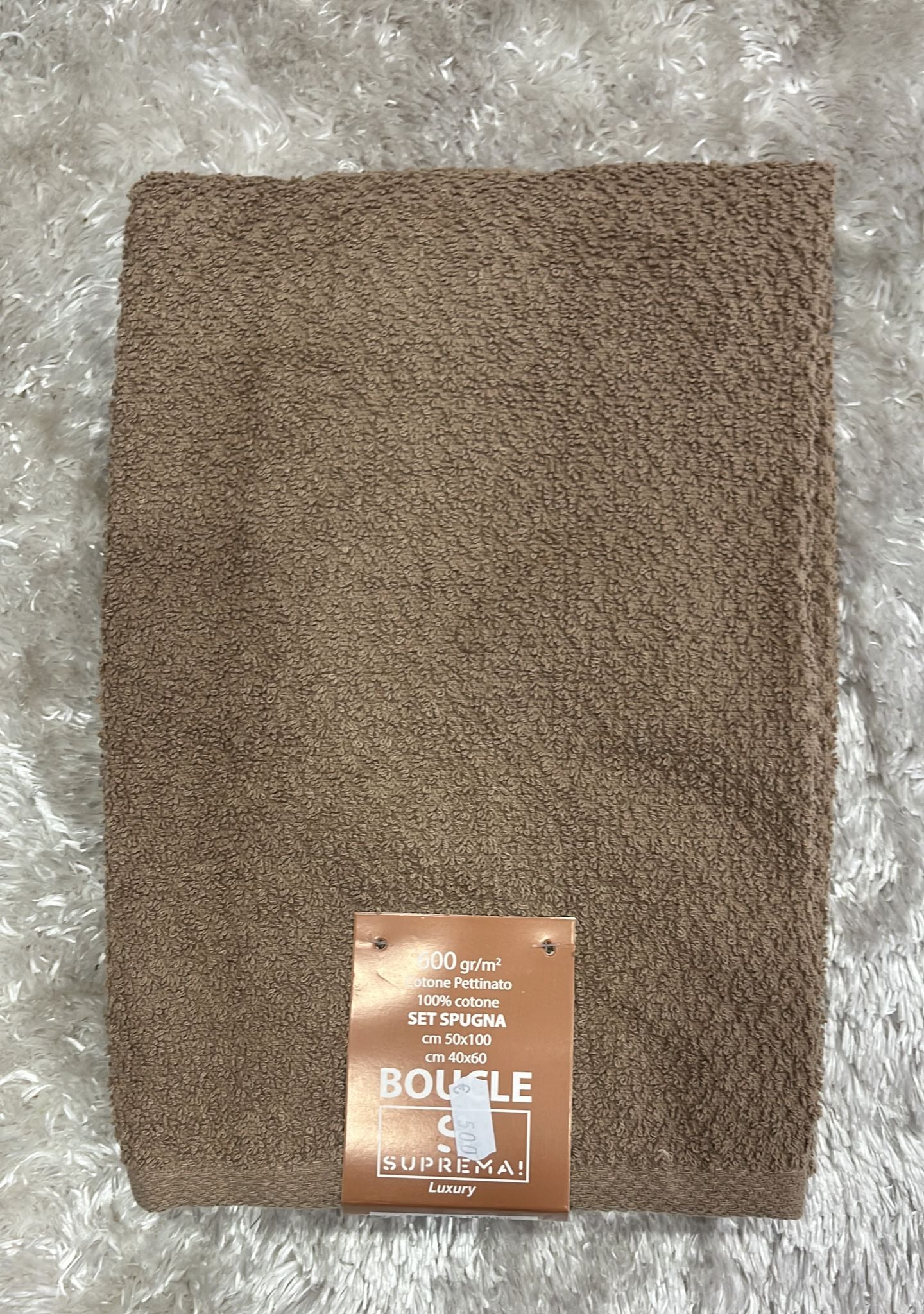 Set spugna 1+ 1 viso è ospite boucle  50x100cm 40x60cm
