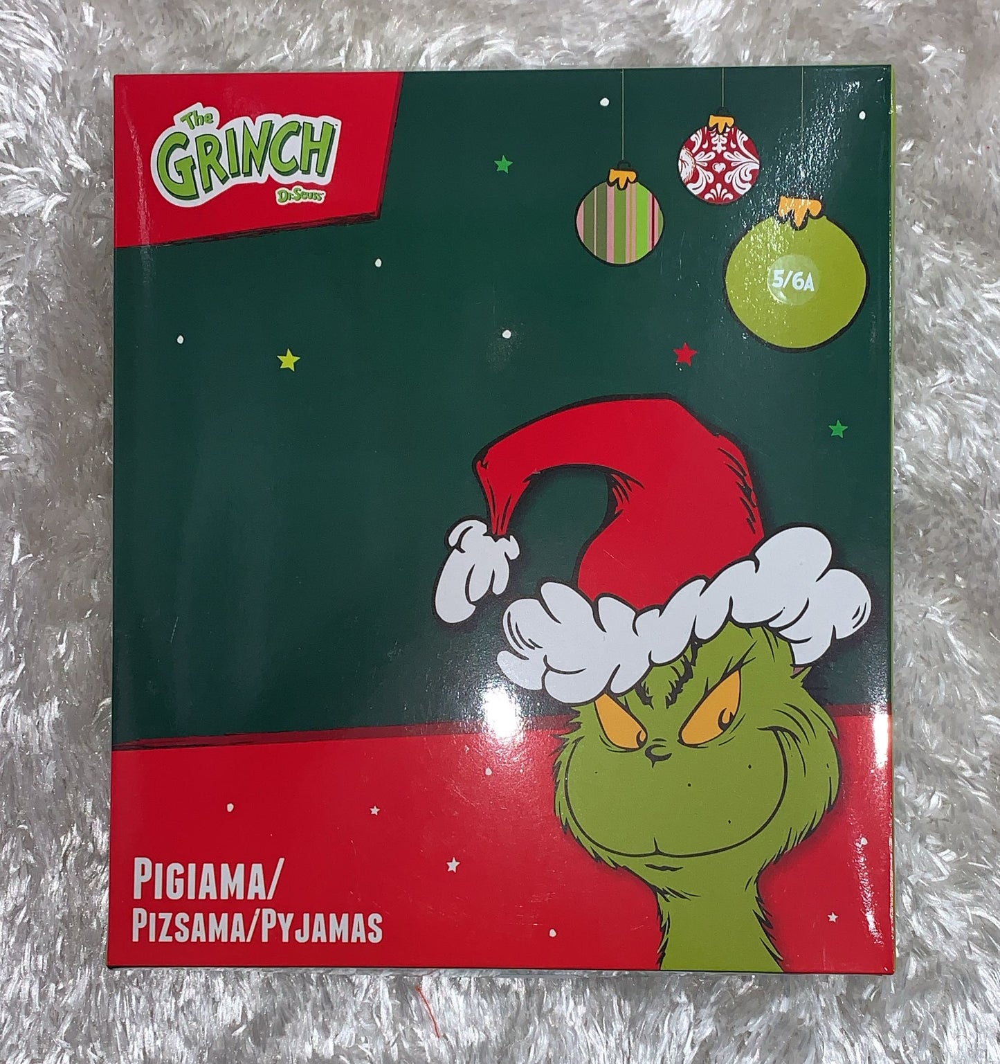 Pigiama Natalizio Grinch scatolato caldo cotone  unisex bimbi