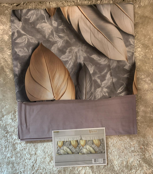 Competo letto matrimoniale in puro cotone con 4 federe fantasia foglie Lenzuola sopra t unita 250x290cm Lenzuola sotto t unita con angoli maxi 175x200 cm 2 federe t unita in puro cotone 52x82 2 federe stampa digitale poliestere 50x80