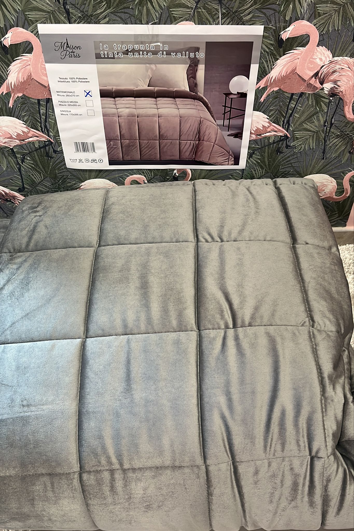 trapunta matrimoniale in velluto 260x270 cm super calda e super morbida freddo non ti temo