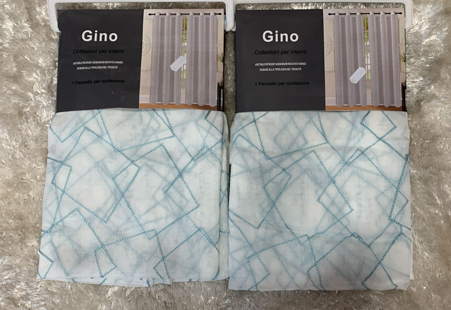 coppia di tende gino per interni velate 140x280cm