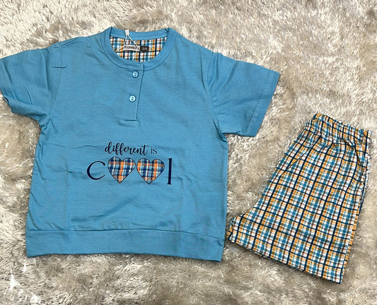 Pigiama bimba mezza manica e pantaloncini Cotone