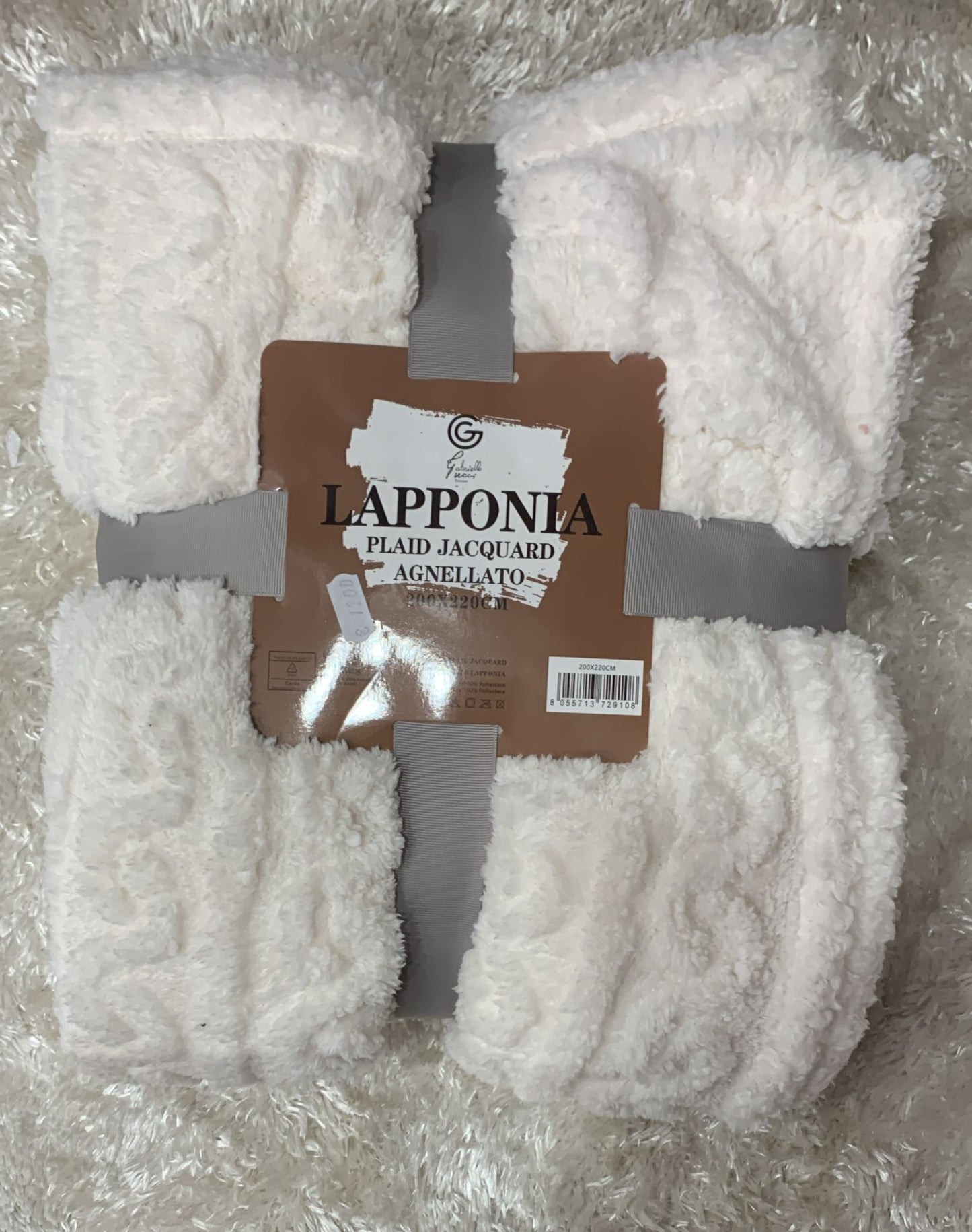 plaid LAPPONIA agnellato super soffice e caldo  200x220