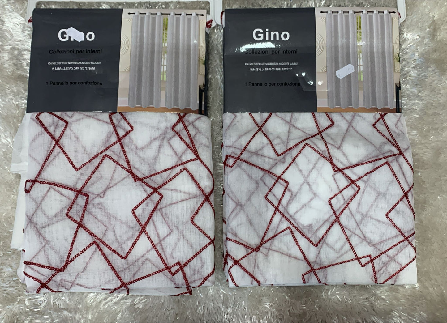 coppia di tende gino per interni velate 140x280cm