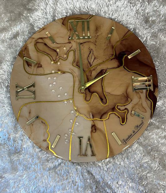 Orologio effetto marmo  40x40 cm