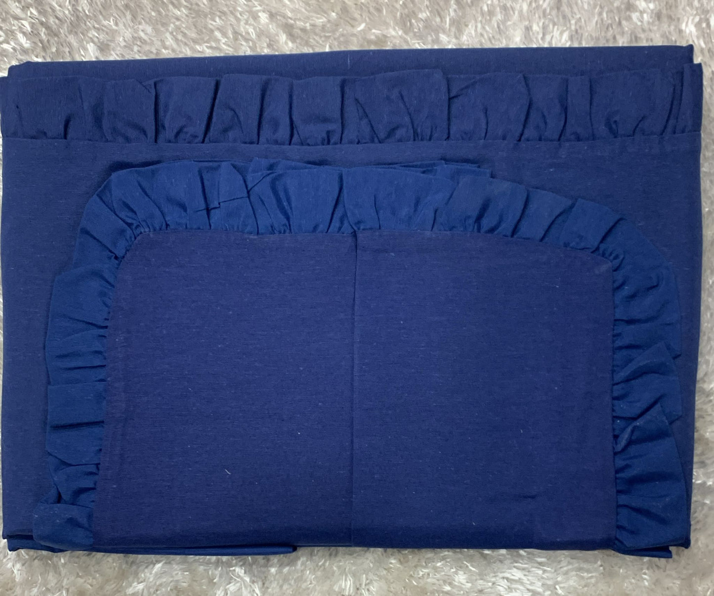 lenzuola matrimoniale con volant in policotone  lenzuolo di sopra 240x280 sotto con angoli 175x200 federe 50x80 cm