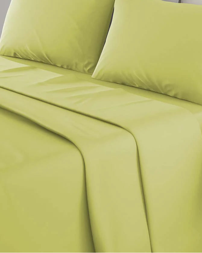 Completo letto singolo  tinta unita in puro cotone  lenzuolo sopra 150x290 cm lenzuolo sotto con angoli maxi 90x200 federa 50x80
