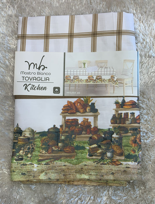 tovaglia in cotone x6 posti disponibili nelle seguenti fantasie
