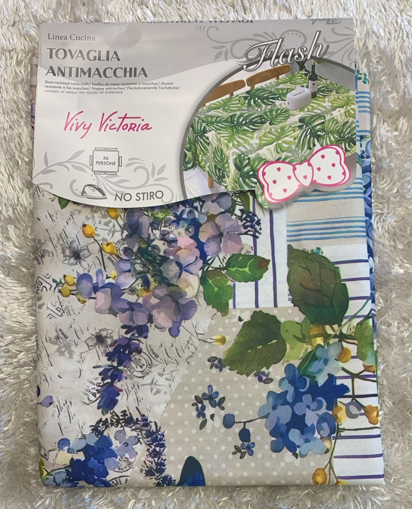 tovaglia antimacchia no stiro x6 posti  cm disponibile nelle seguenti fantasia
