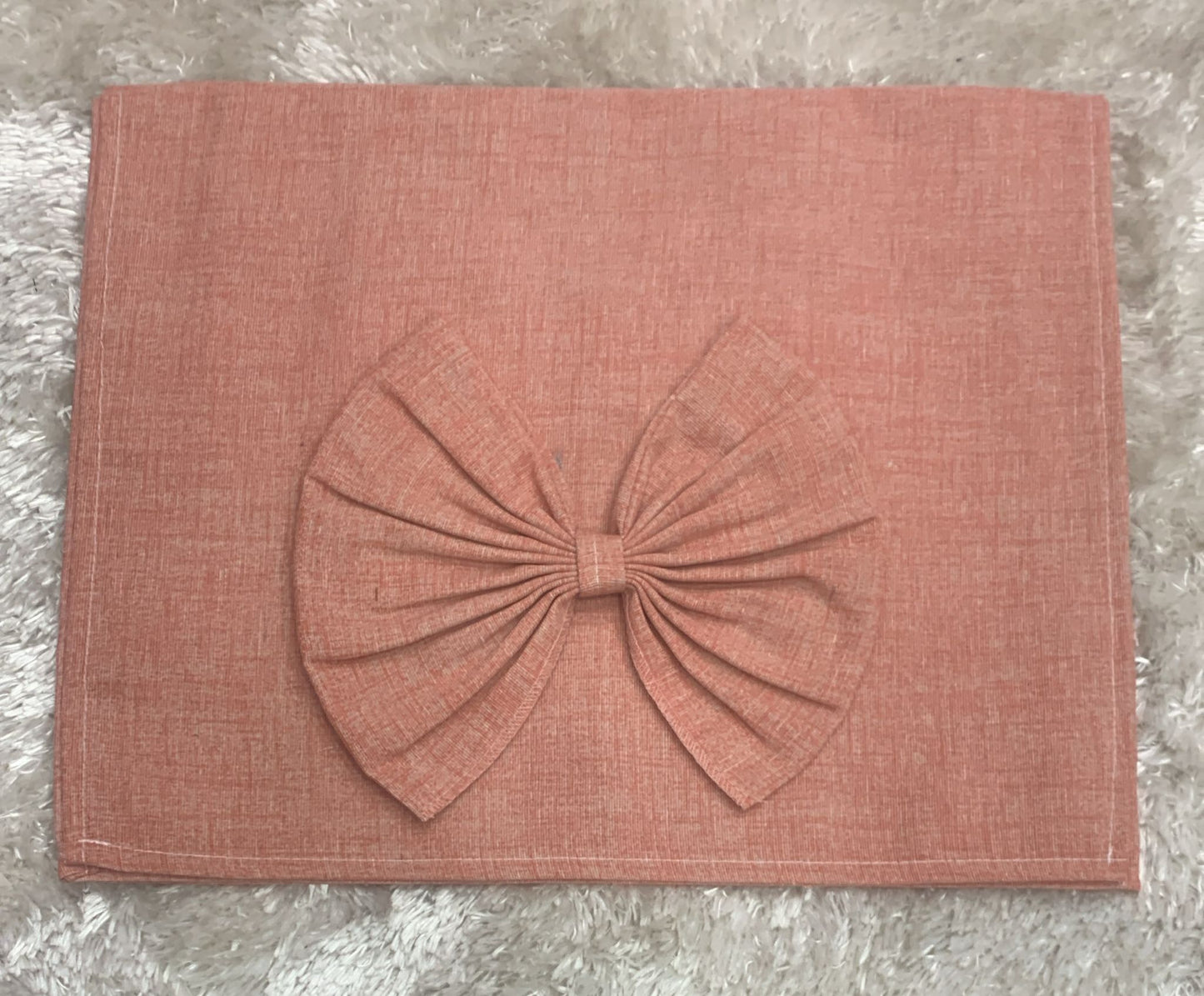 Runner in cotone con applicazione fiocco 45x140