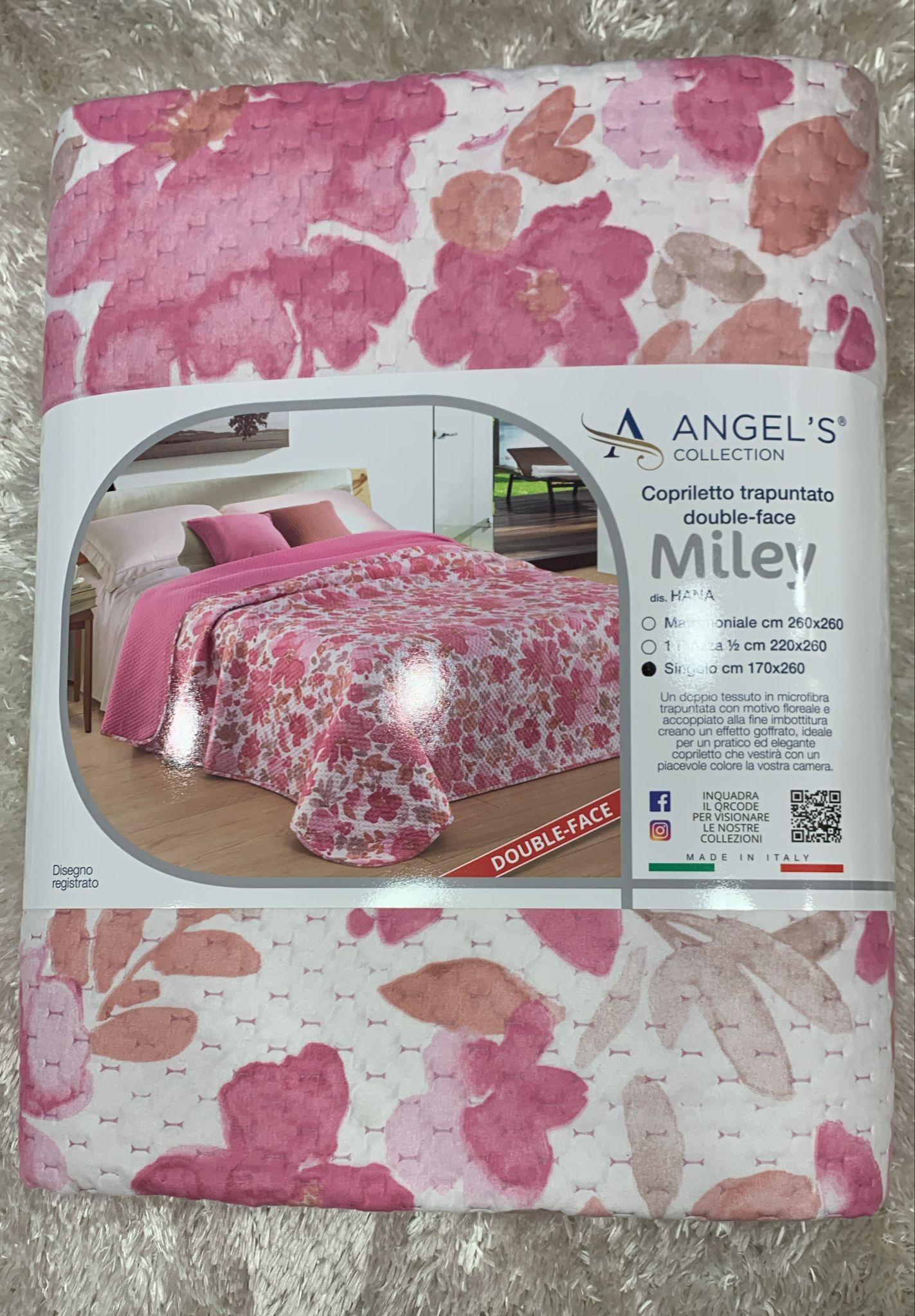 Trapuntino singolo miley  170x260 double-face