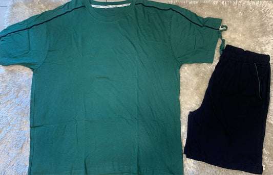 pigiama uomo mezza manica e pantaloncini con laccetto