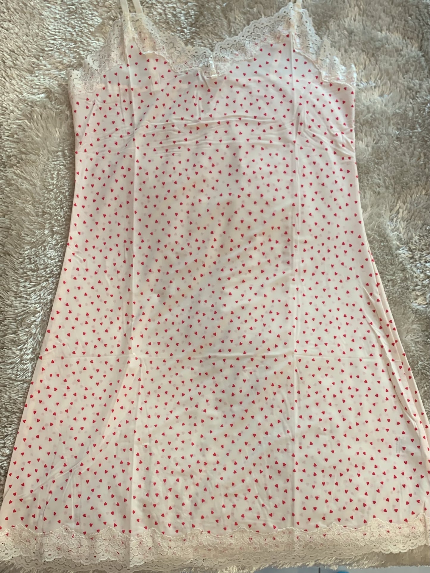 camicia in licra donna con bretelline regolabili  fantasia cuoricini