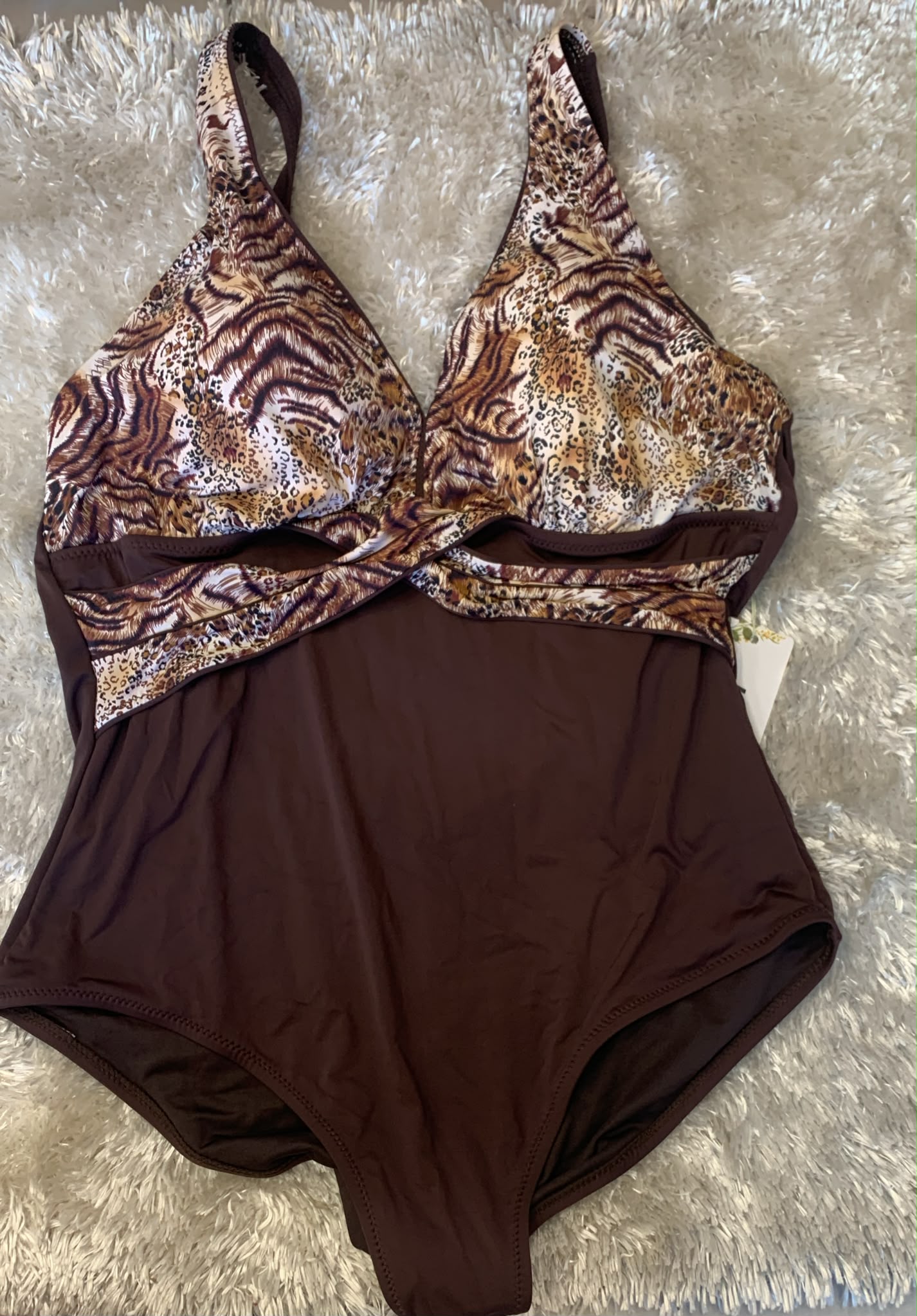costume donna pezzo intero curvy con abbottonatura dietro e bretelline regolabili  fantasia animalier ( l articolo non può essere cambiato