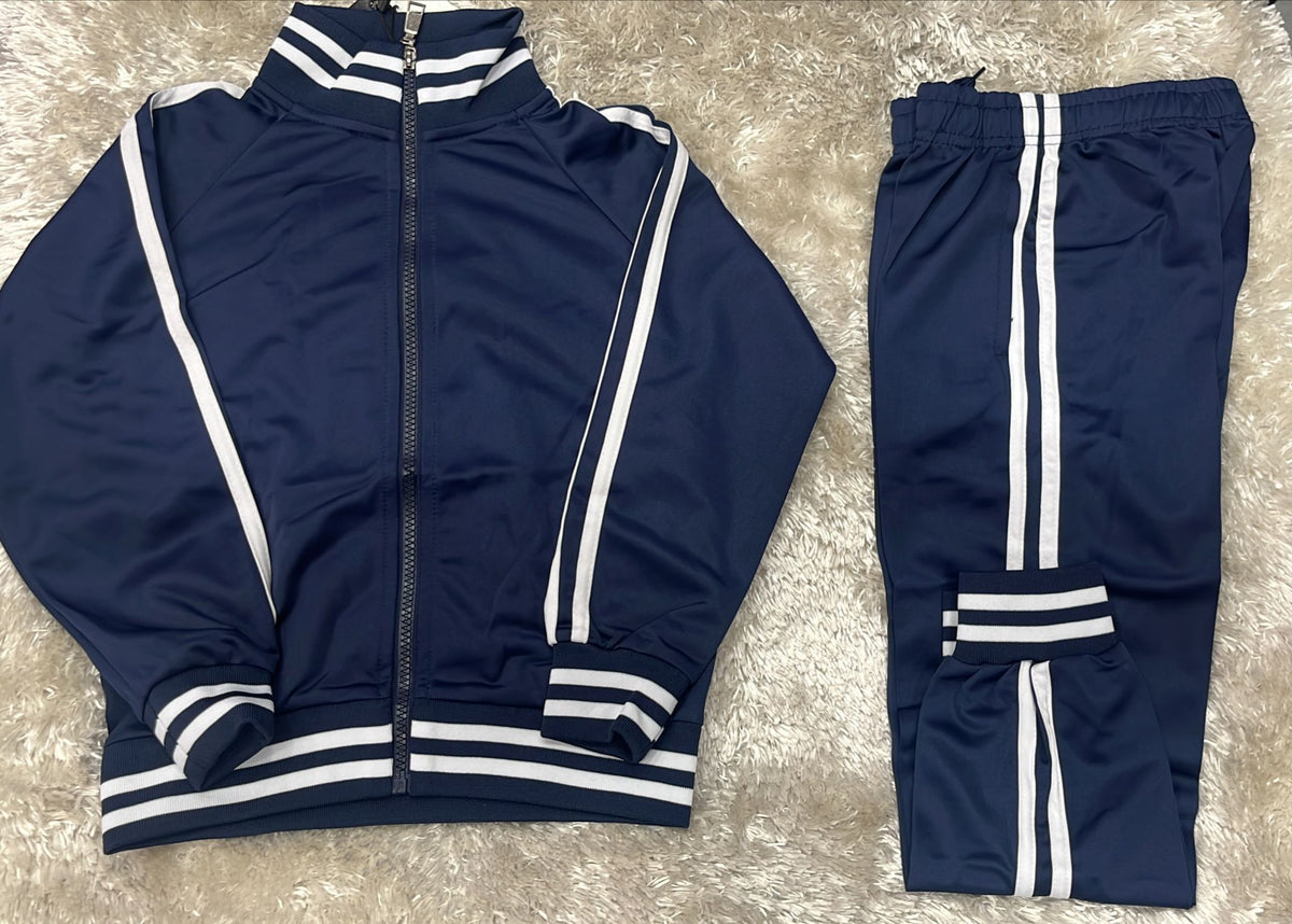Tuta unisex bimbo/a acetata  Con zip e pantaloni con laccio