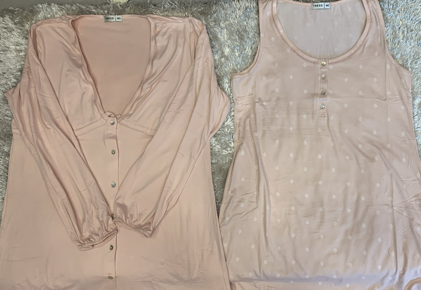 vestaglia aperta avanti piu camicia da notte spalla larga con 4 bottoncini in cotone elasticizzato