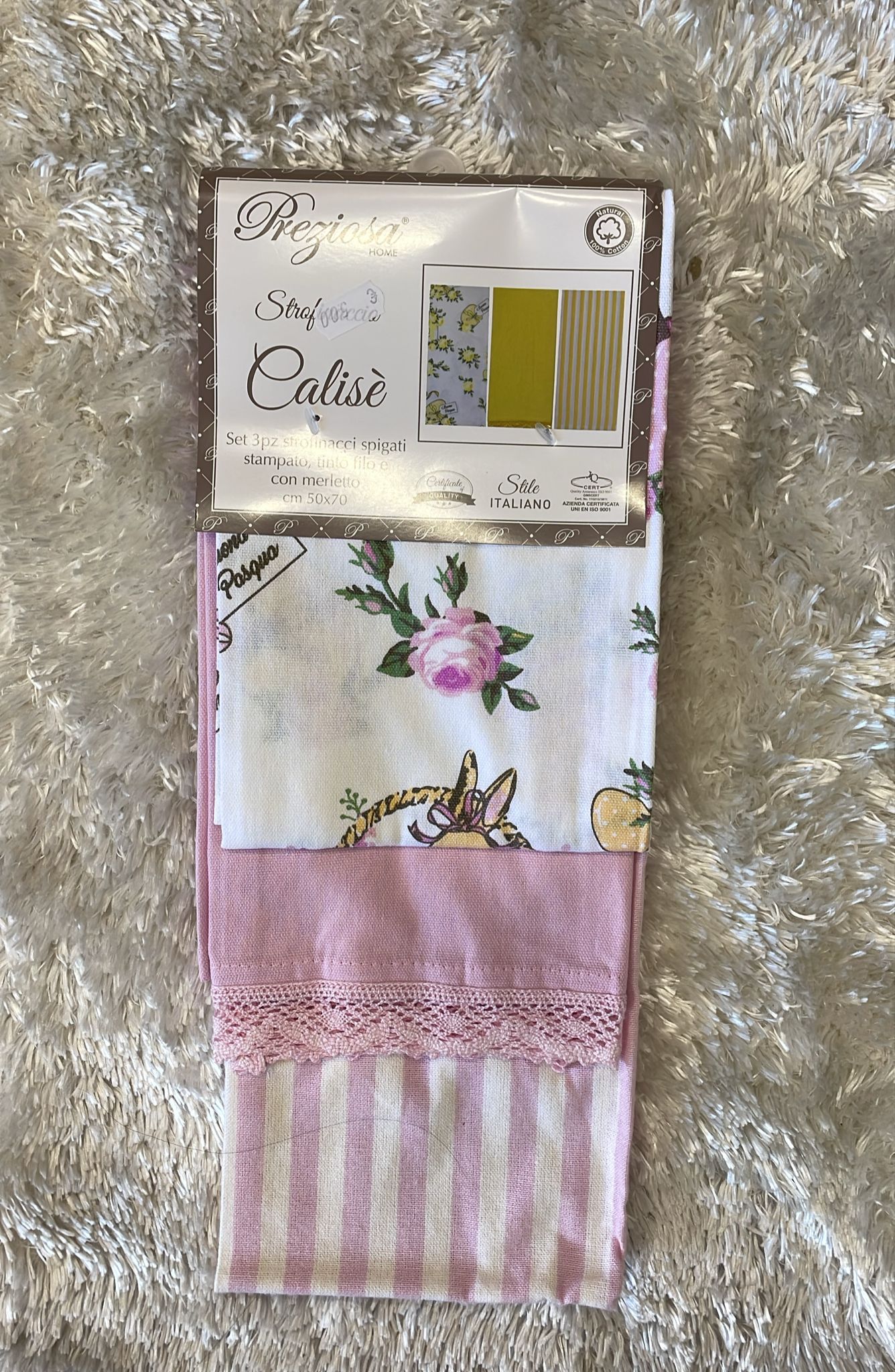 Set 3 strofinacci in cotone  50x70cm
