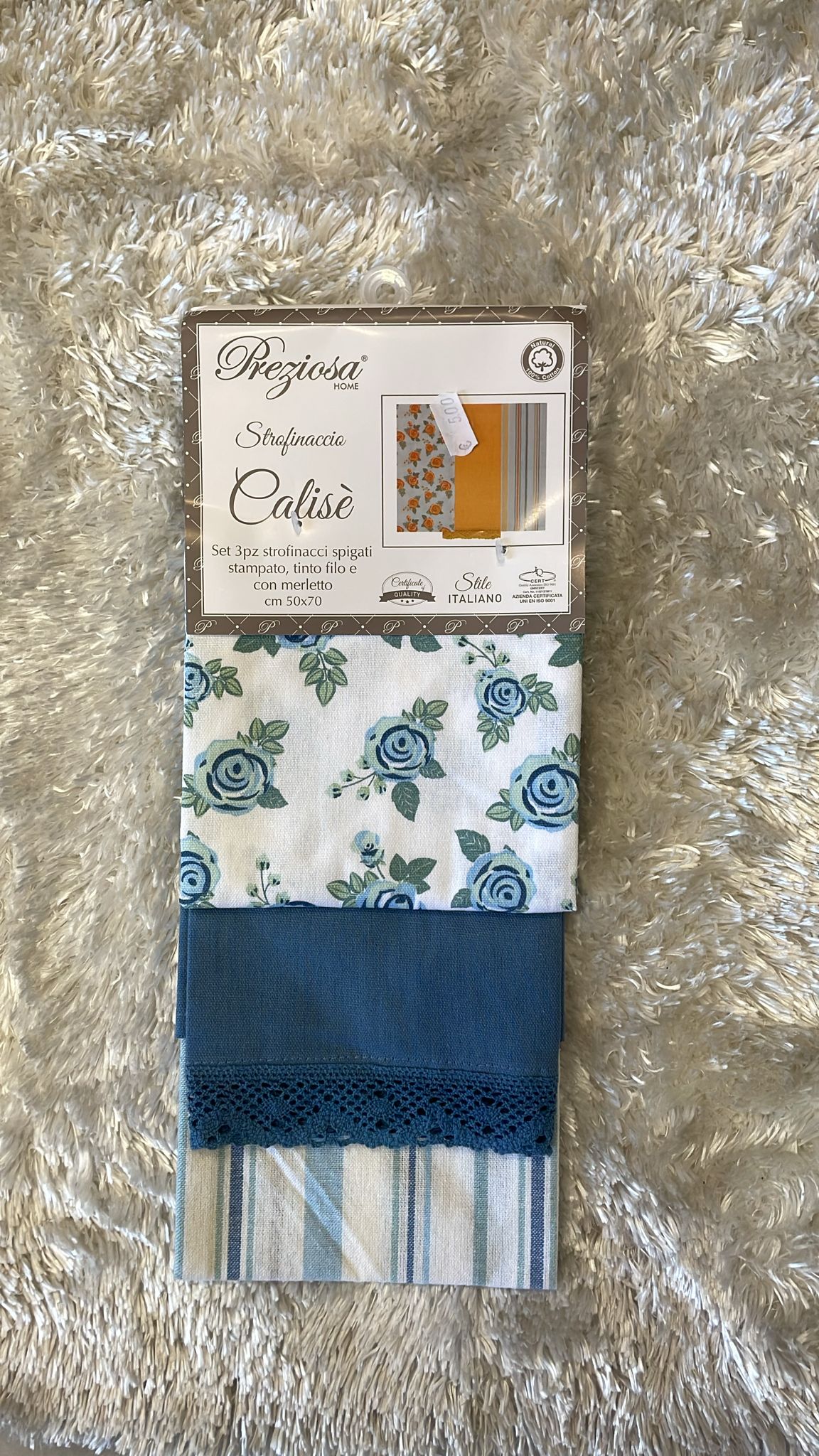Set 3 strofinacci in cotone  50x70cm