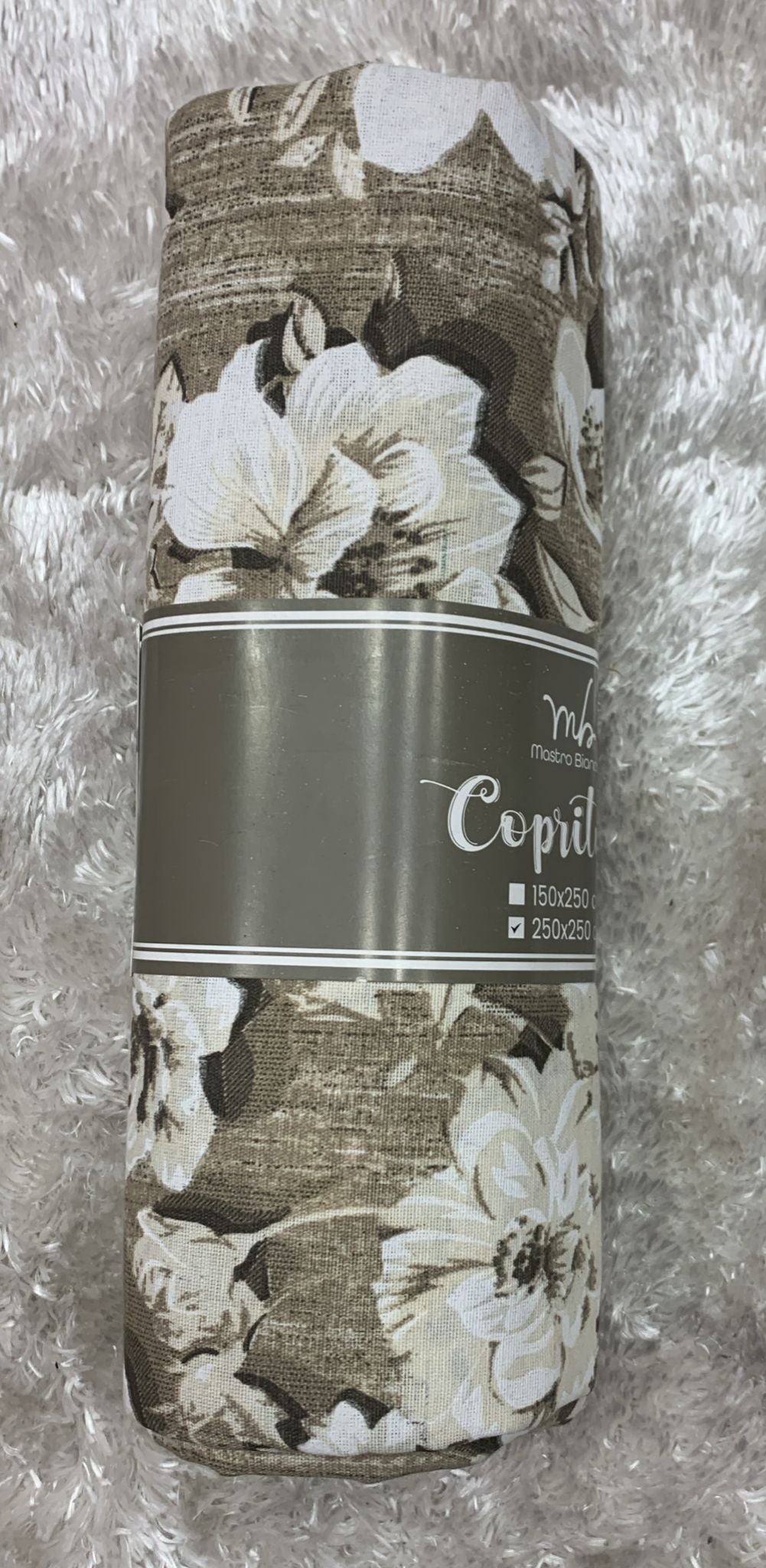 copritutto in cotone fantasia fiori misura 250x250cm