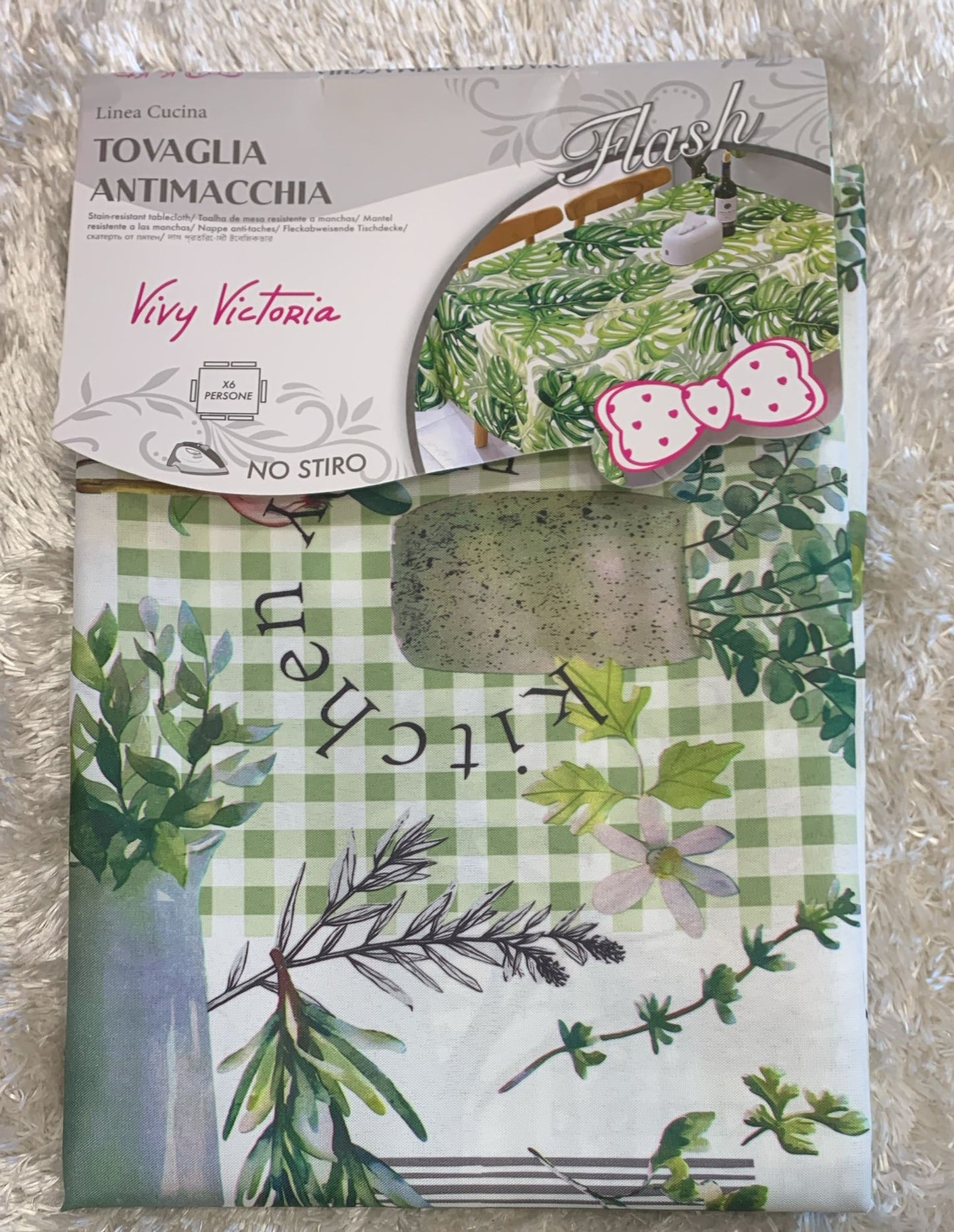 tovaglia antimacchia no stiro x6 posti  cm disponibile nelle seguenti fantasia