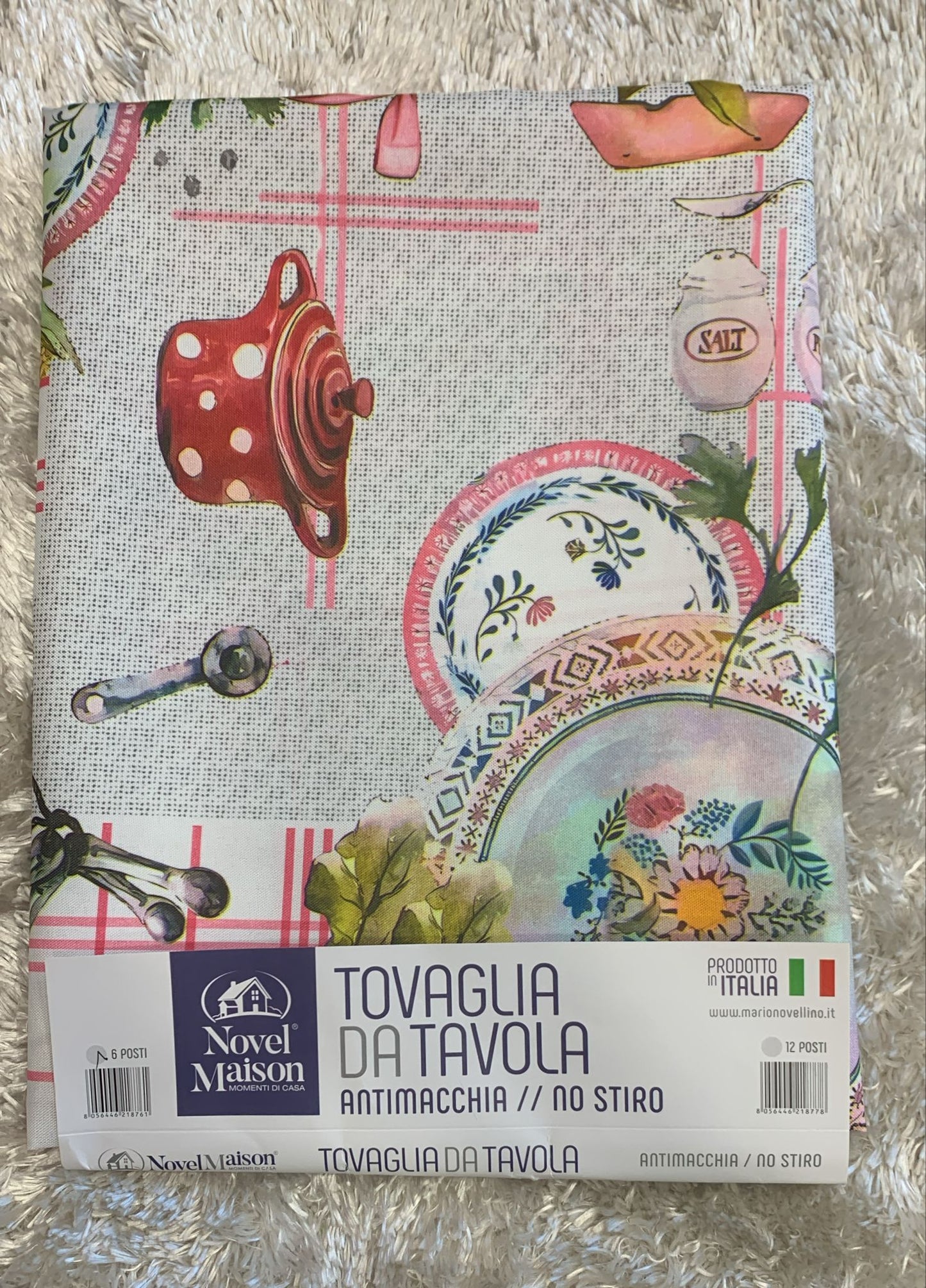 tovaglia antimacchia no stiro x6 posti  cm disponibile nelle seguenti fantasia