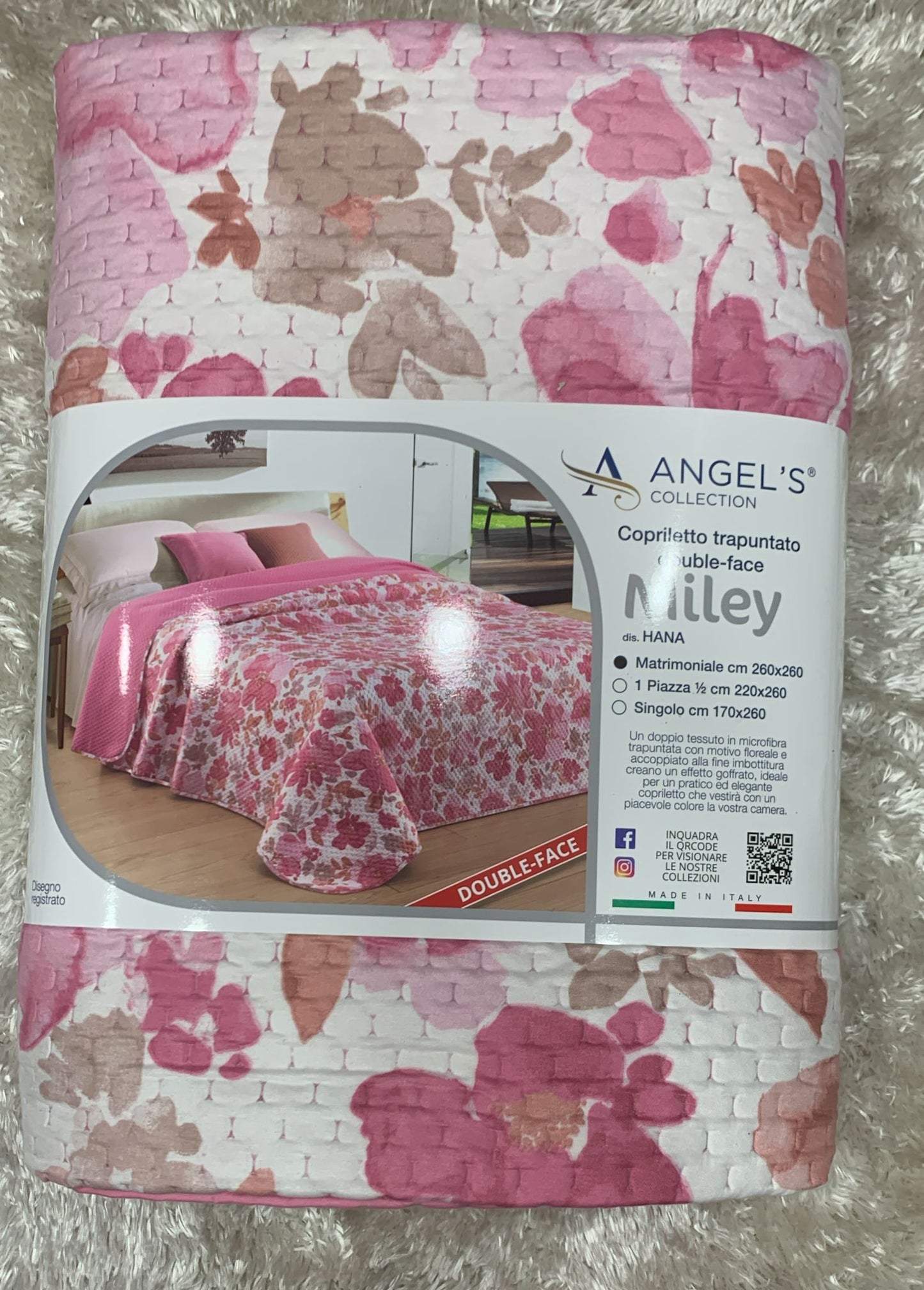 copriletto trapuntato double face miley  matrimoniale  260x260