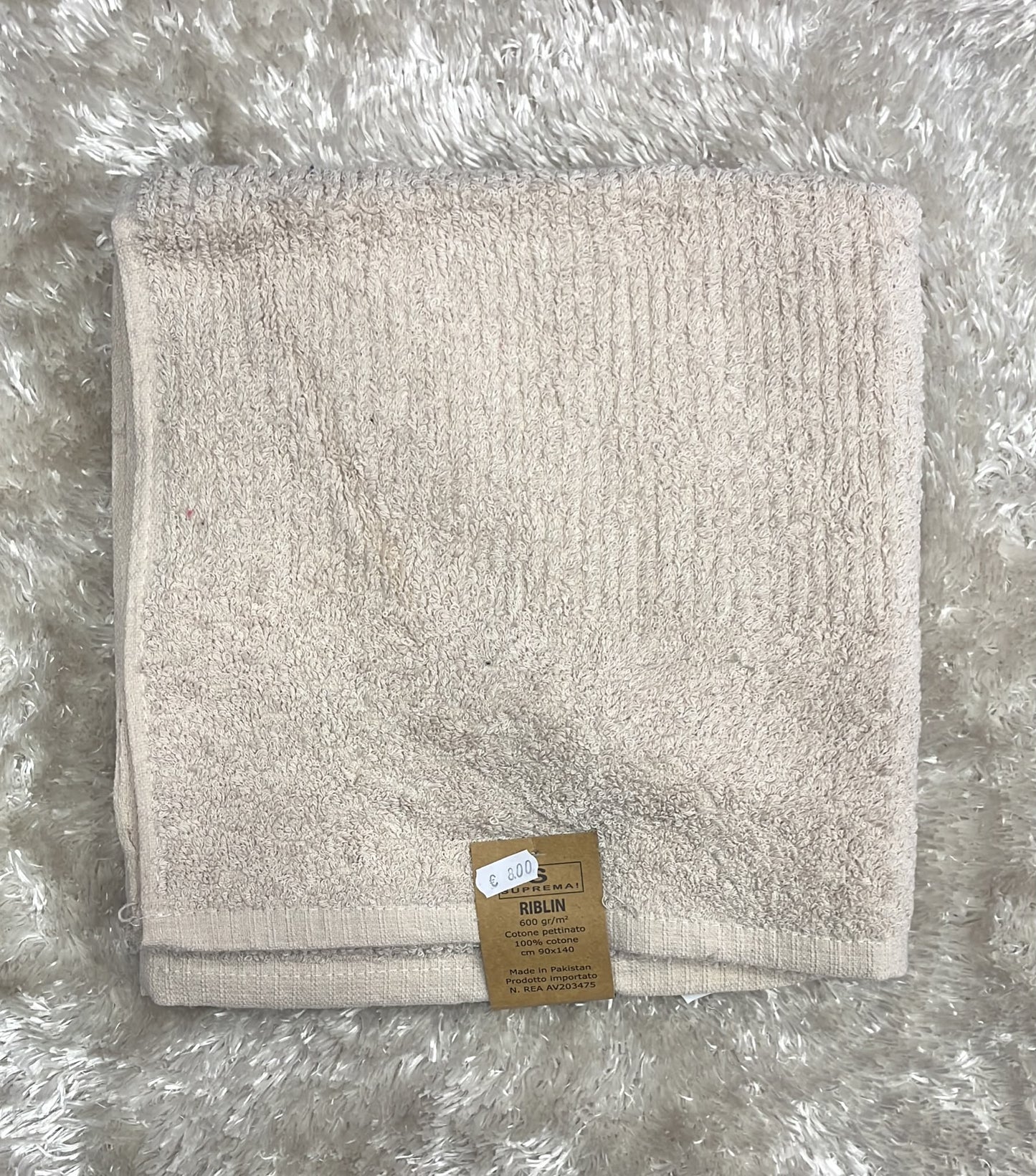 Telo doccia 600g in cotone pettinato  90x140