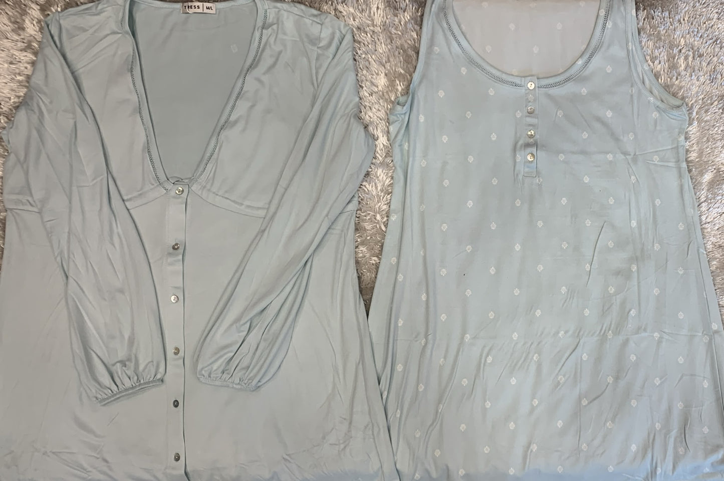 vestaglia aperta avanti piu camicia da notte spalla larga con 4 bottoncini in cotone elasticizzato