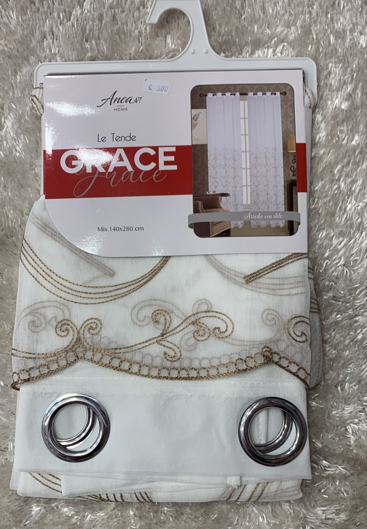 Coppia di tende grace misura 140x280cm velata