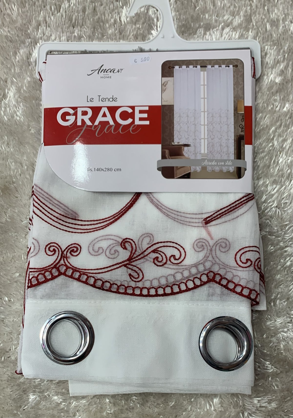 Coppia di tende grace misura 140x280cm velata