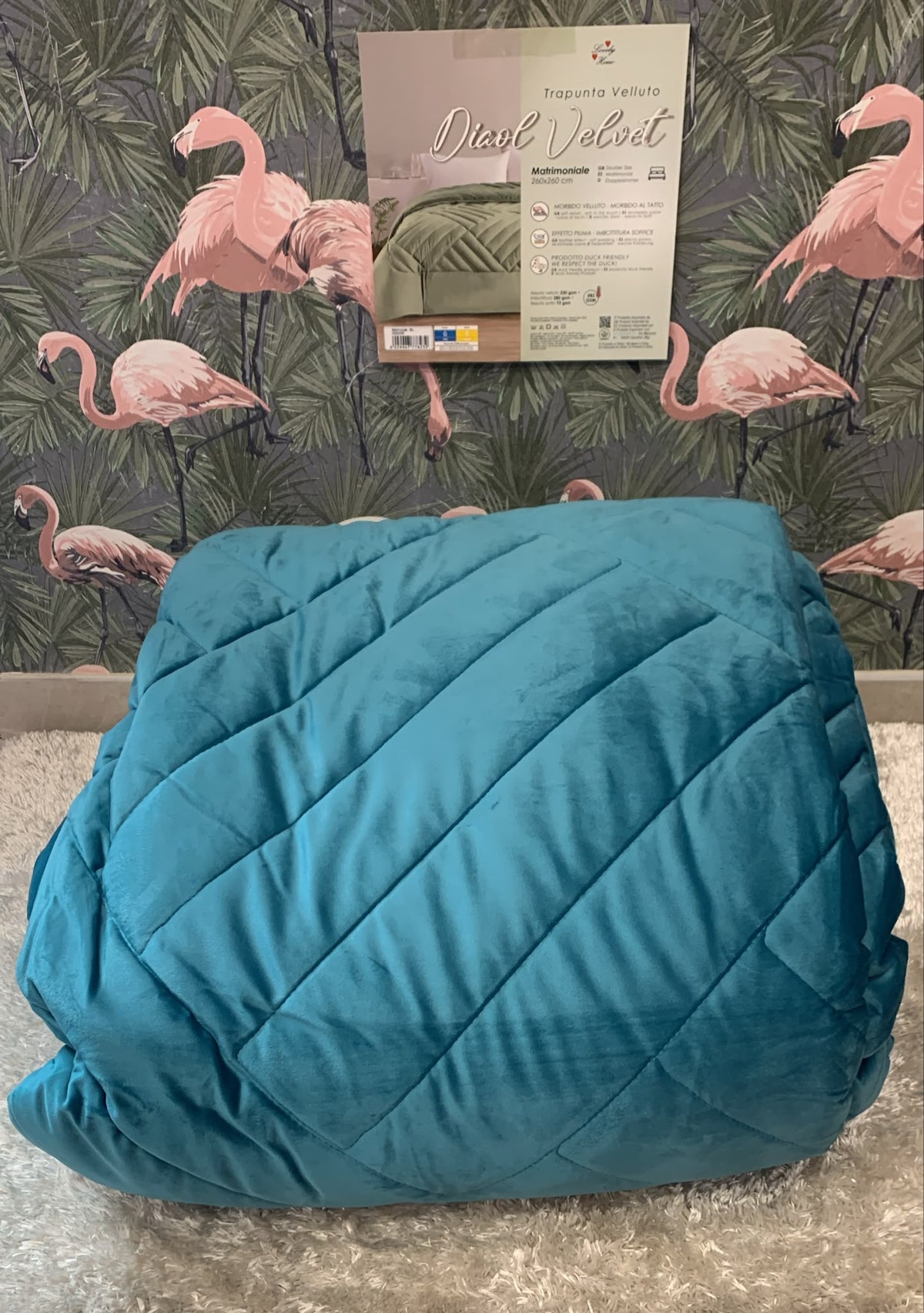 trapunta matrimoniale dicol in velluto 260x260cm in morbido velluto per affrontare questo inverno